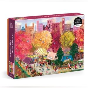 Galison Joy Laforme Autumn at the City Market 1000 Piece Puzzle